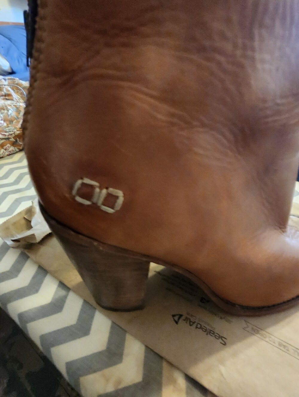 Bed Stu Camel 100% Leather Open Toed Ankle Boots - Picture 4 of 9